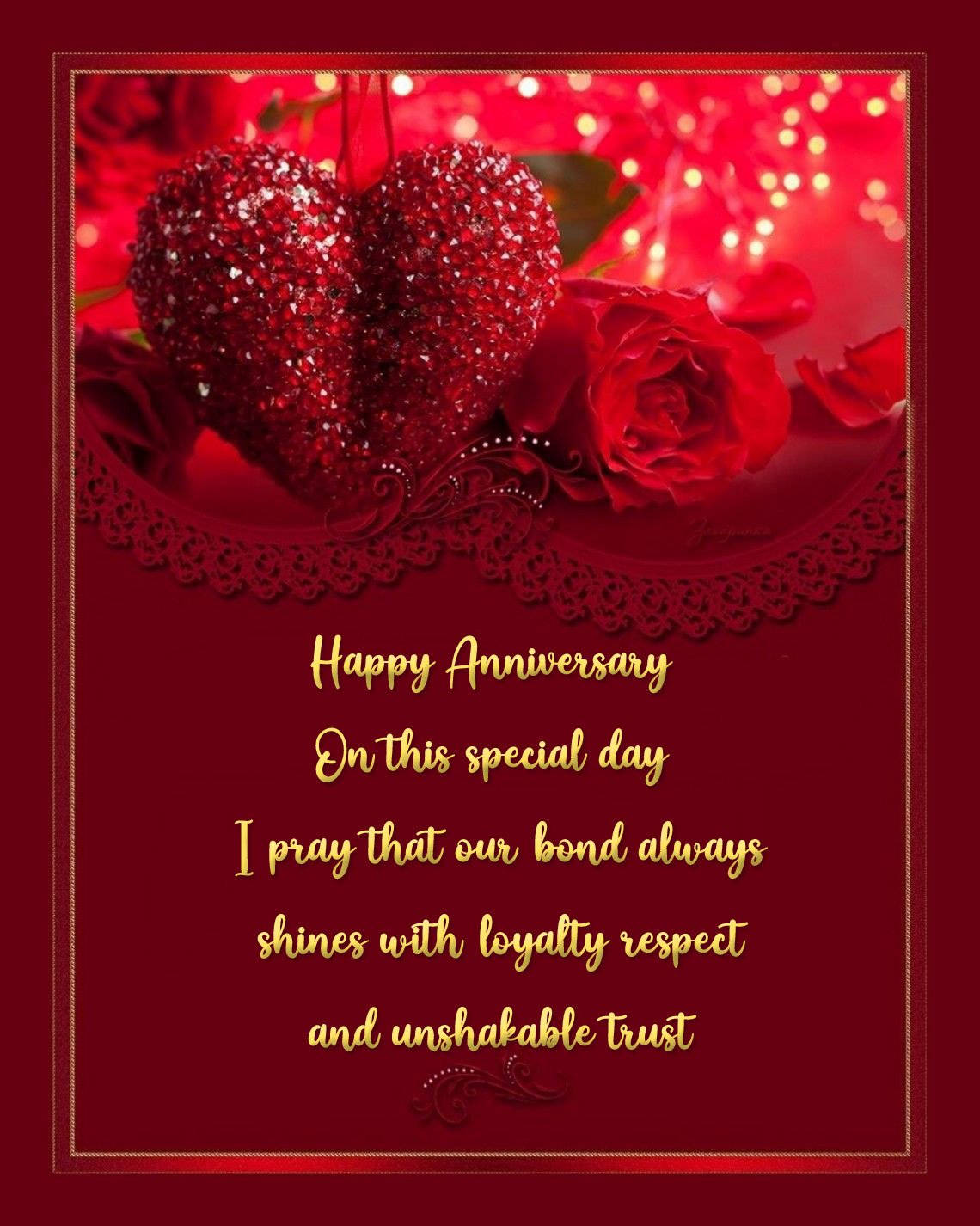 Heart touching anniversary wishes for new couple