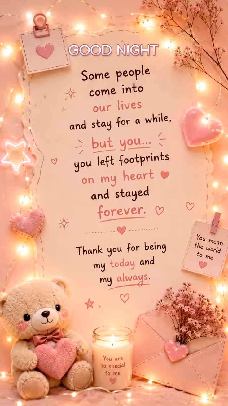 Heart touching good night message for someone special