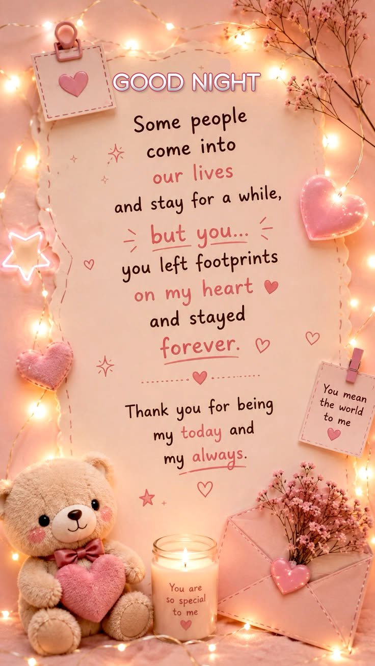 Heart touching good night message for someone special