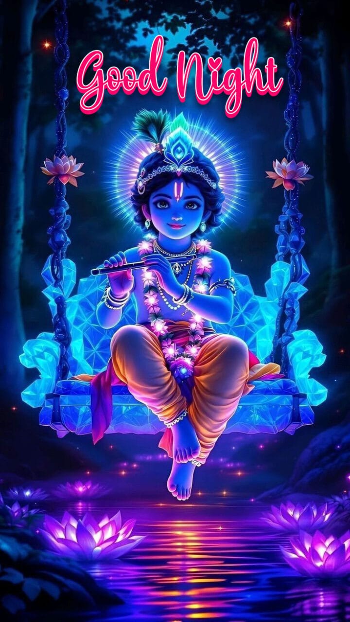 Krishna good night images for whatsapp