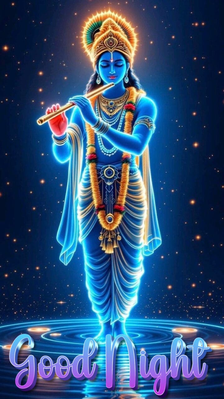 Krishna Sweet Dreams Good Night Image