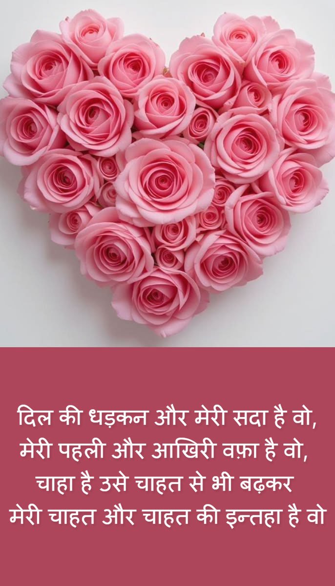 Love shayari in hindi with rose flowers