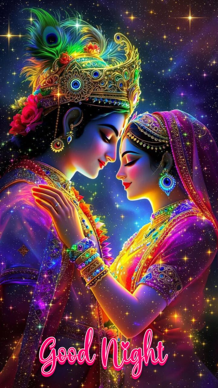 Radhe krishna good night status