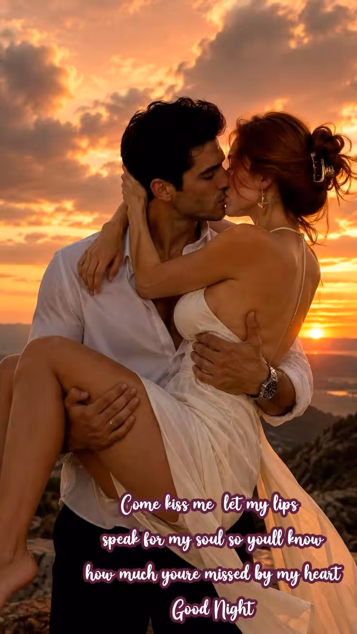 Romantic good night images couple
