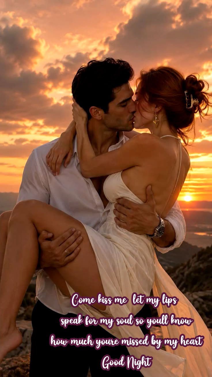 Romantic good night images couple