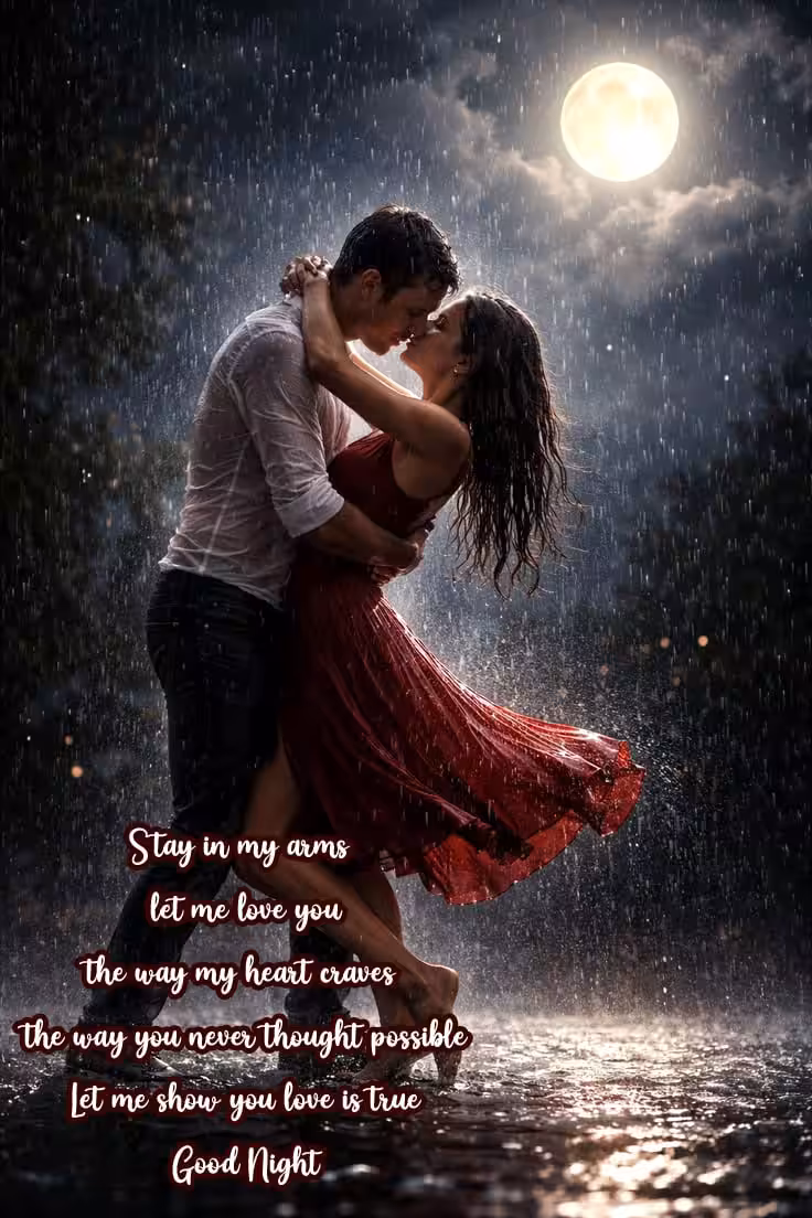 Romantic good night photos husband wife