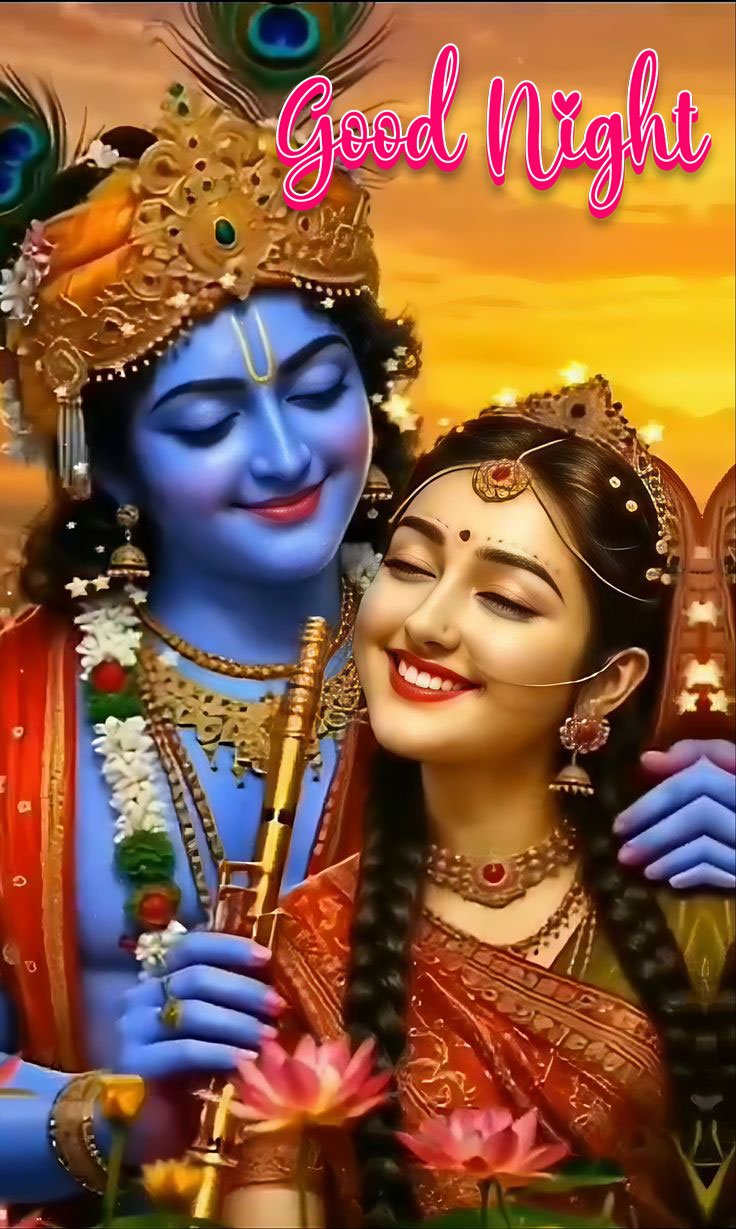 Romantic good night radha krishna 2