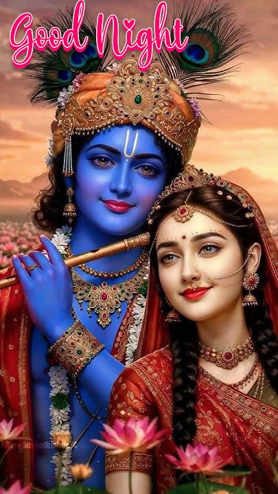 Romantic good night radha krishna 3
