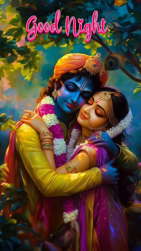 Romantic good night radha krishna 4