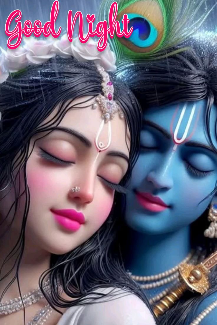 Romantic good night radha krishna
