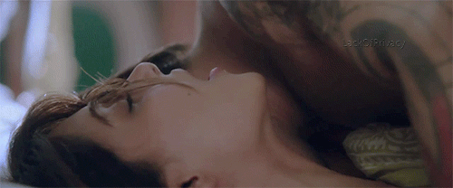 Passionate kissing