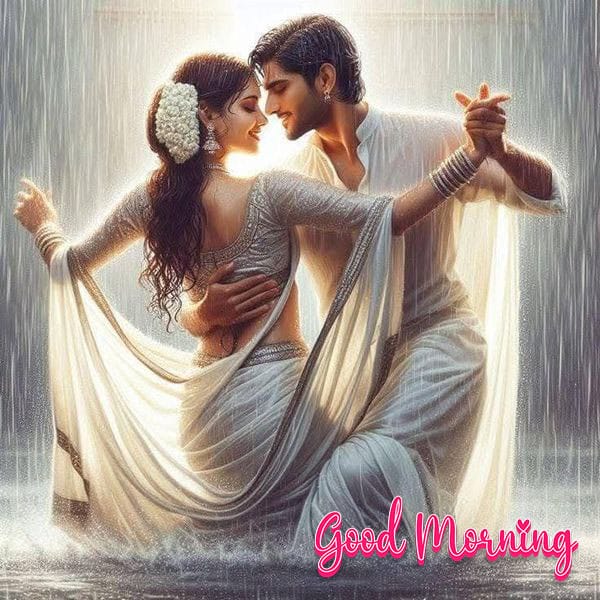 Romantic rainy good morning images
