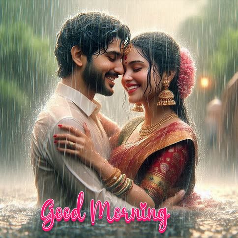 Romantic rainy good morning images for whatsapp