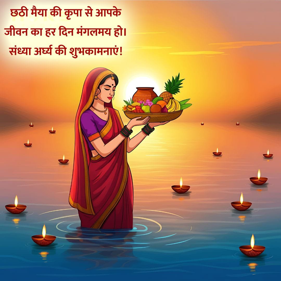 Sandhya arag chhath puja wishes images hindi