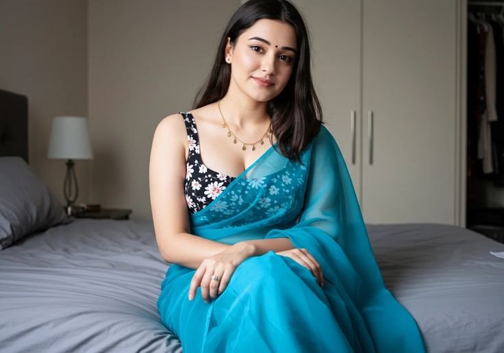 Saree dp girl simple
