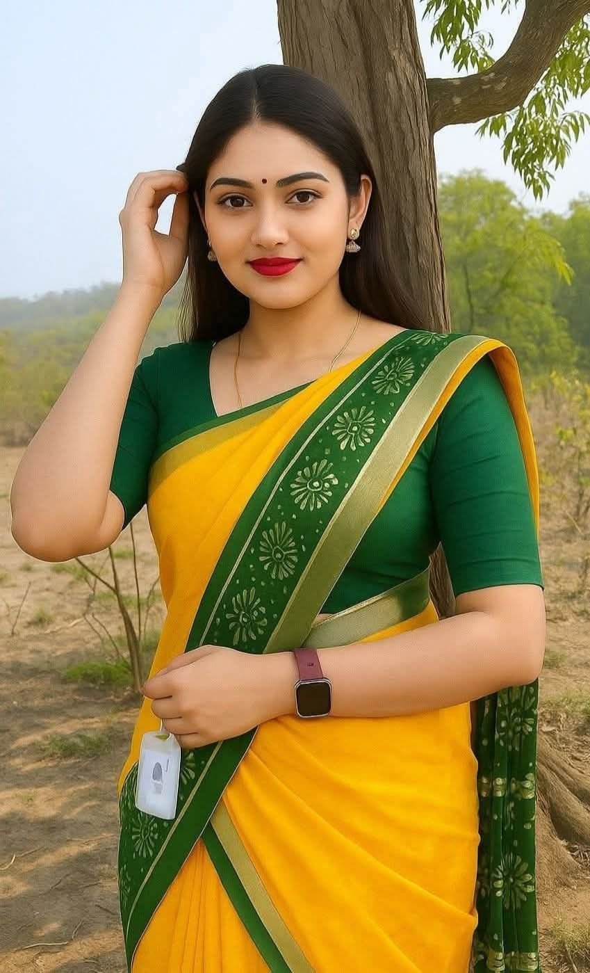 Saree dp girl simple