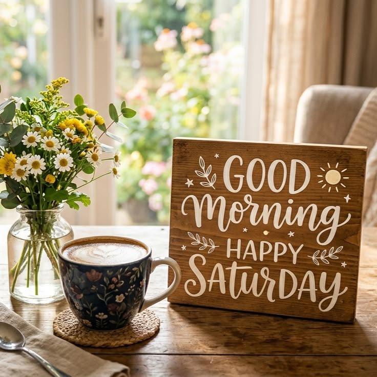 Saturday wishes with flowers