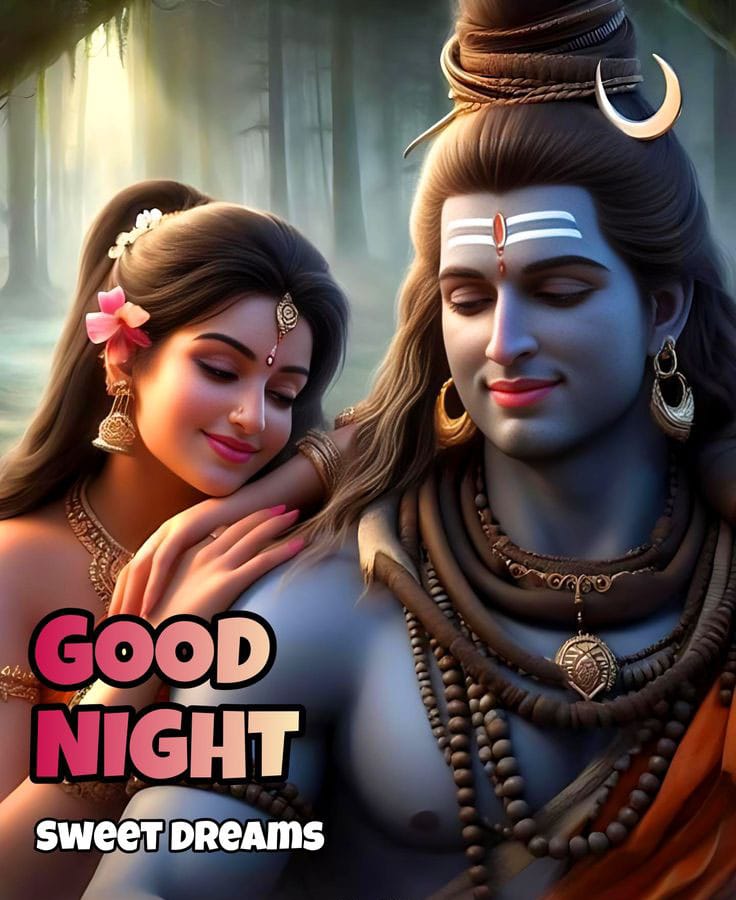 Shiv parvati good night image