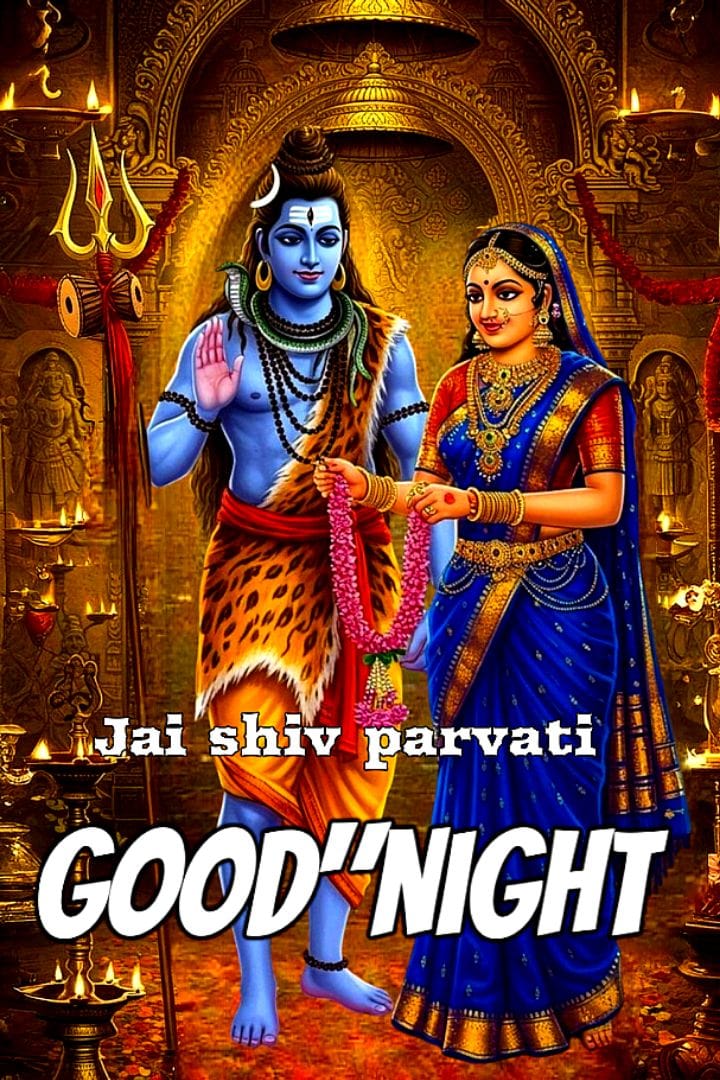 Shiv parvati good night images