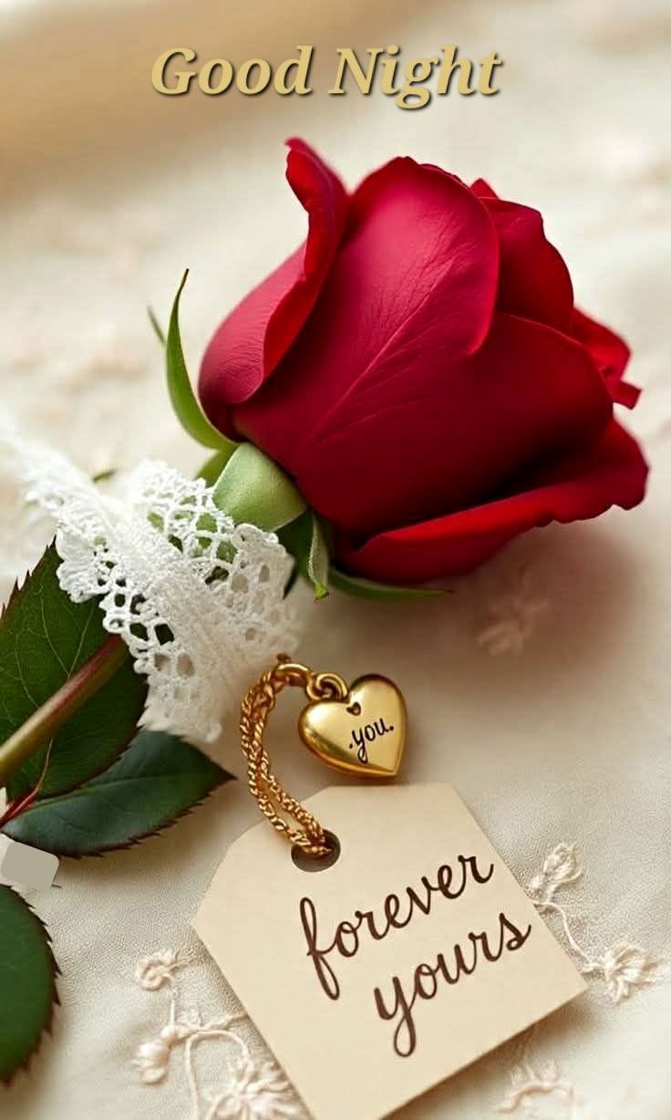 Short good night message to my love in photo