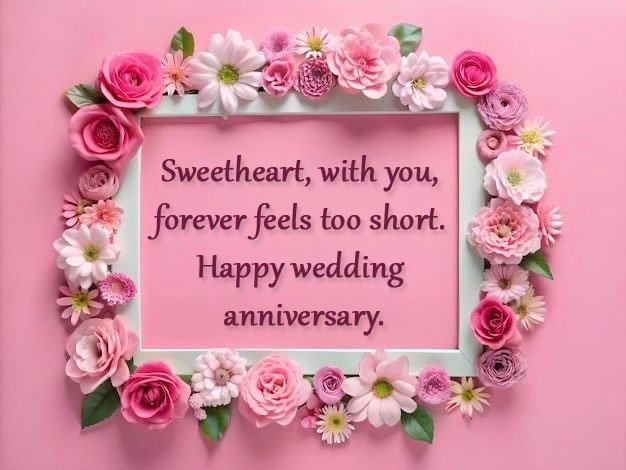 Short marriage anniversary wishes to husband from wife