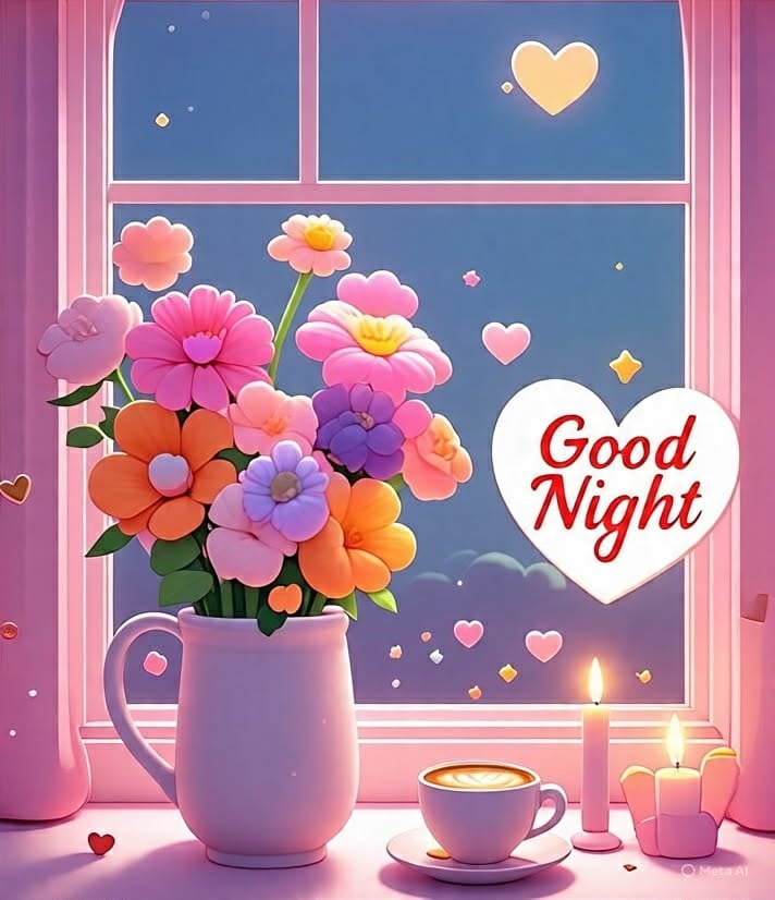 Simple cute cute good night images (5)