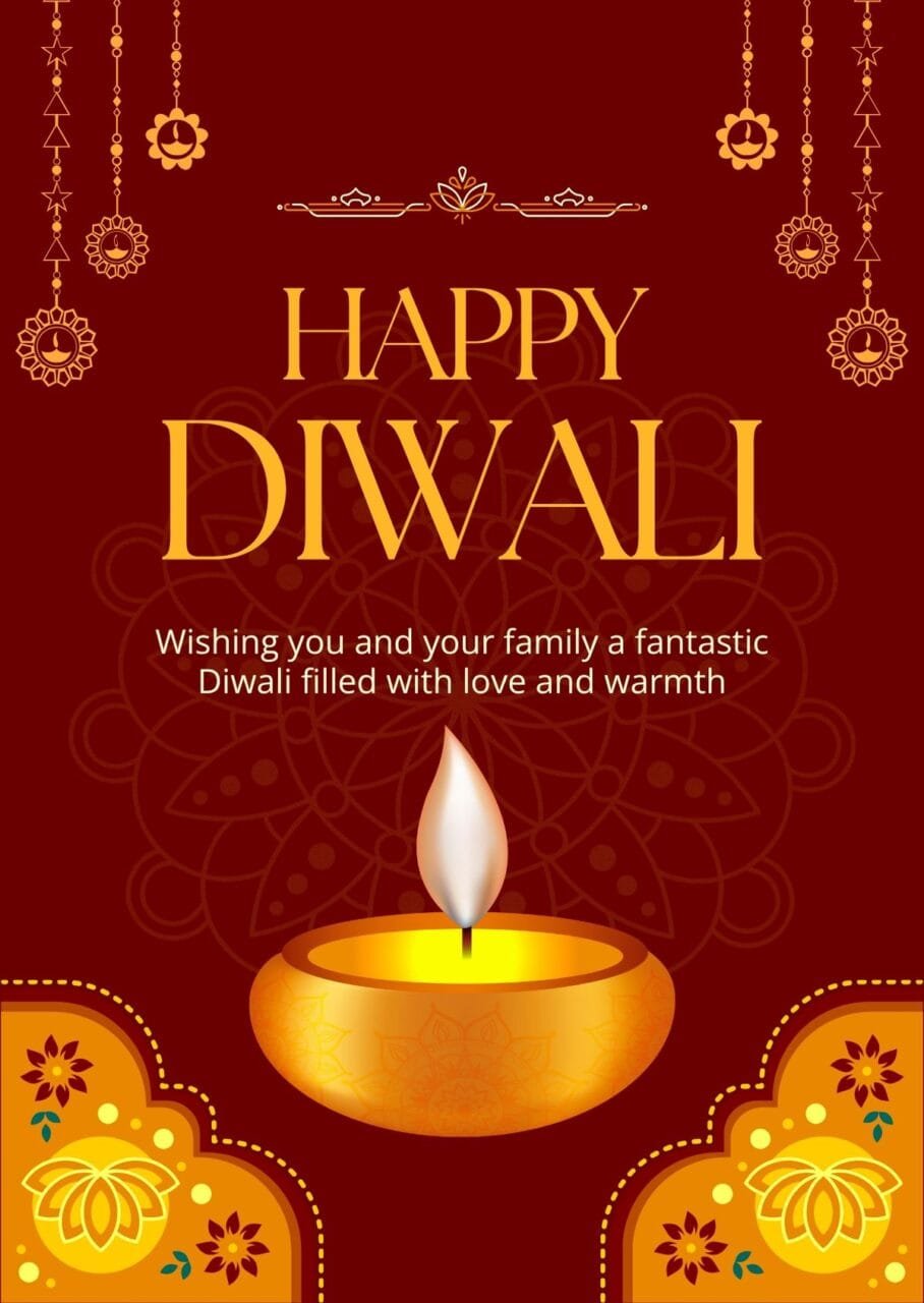 Simple happy diwali wishes for family