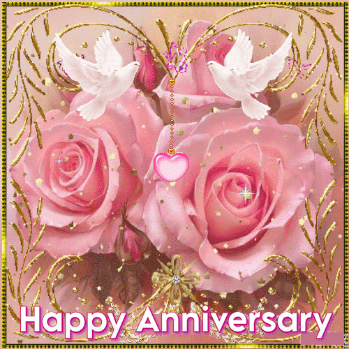 Sparkling Glitter Happy Anniversary Gif