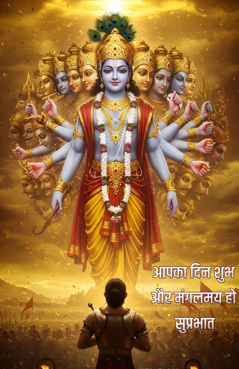 Suprabhat with bhagwan vishnu ai images