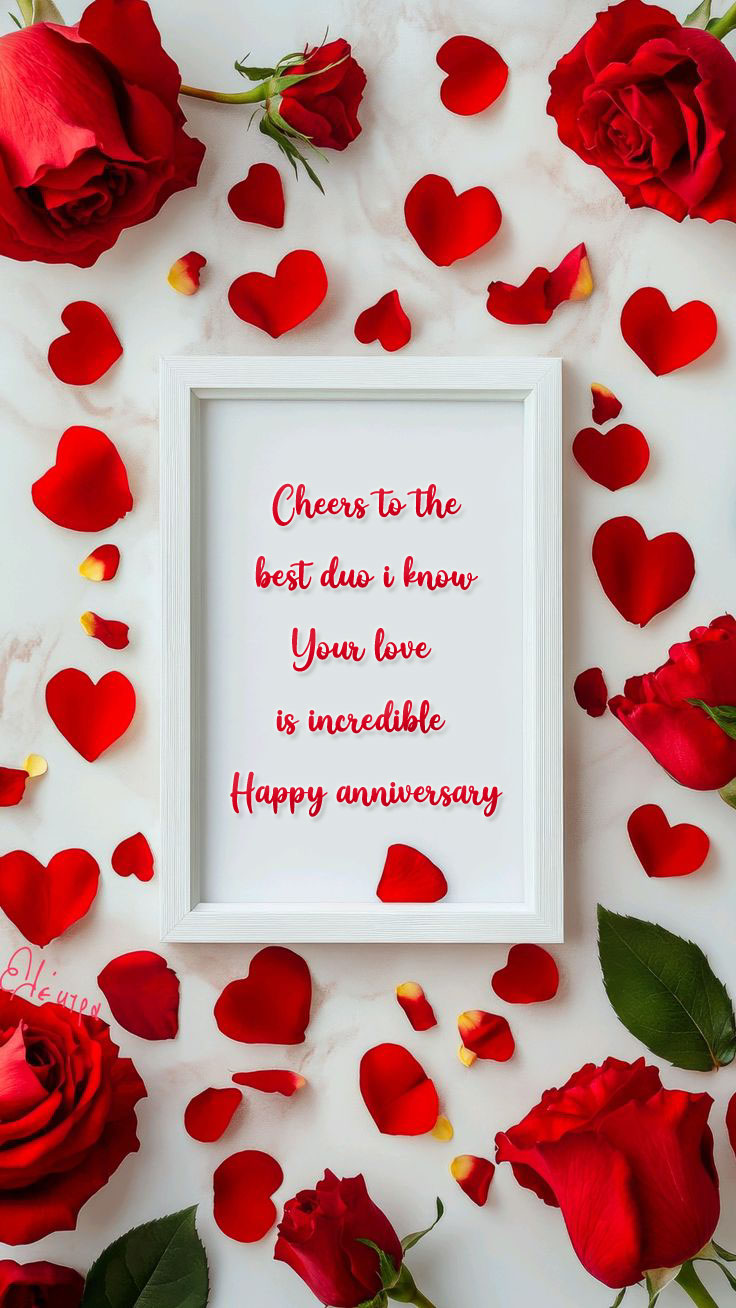 Wedding anniversary message for couple