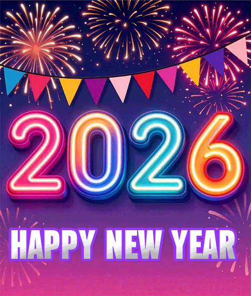 Whatsapp happy new year 2026 gif