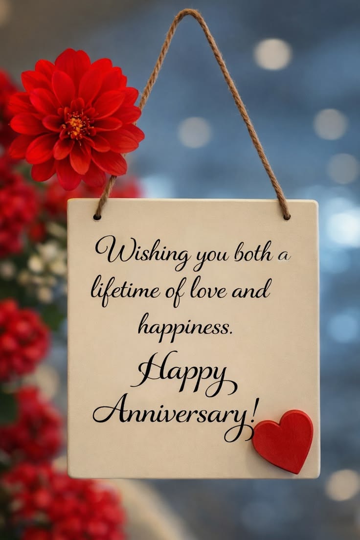 Wishing both of you a happy anniversary.