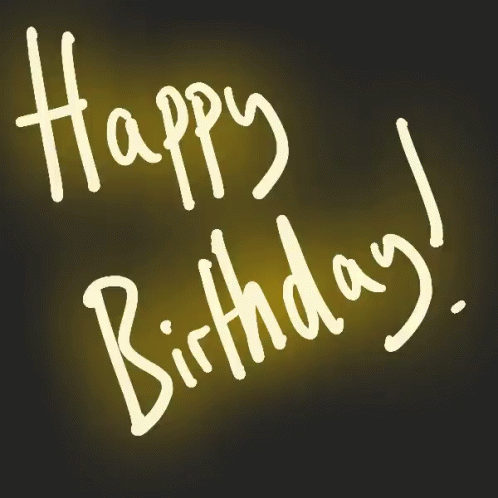 Writing Happy Birthday Gif