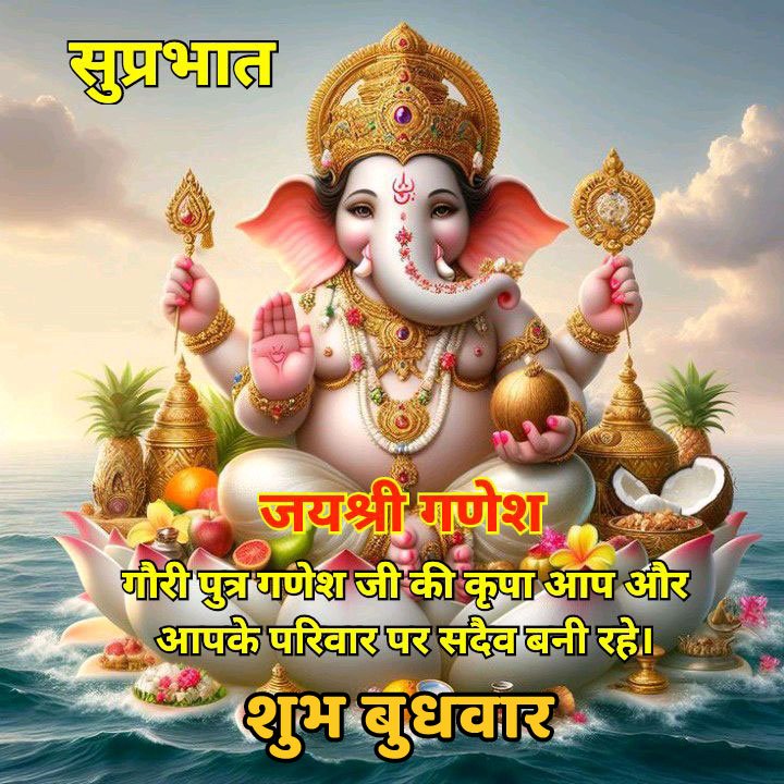 बुधवार गुड मॉर्निंग श्री गणेश